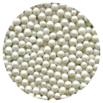 White Pearlized Sugar Pearls 4 oz