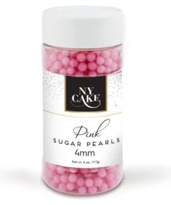 Pink Sugar Pearls 4 oz - NY Cake