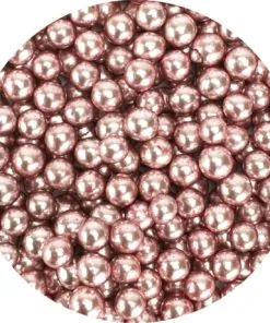 Pink Metallic Dragees 4 mm - 4 oz