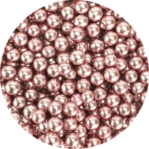 Pink Metallic Dragees 4 mm - 4 oz