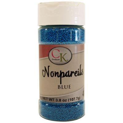 Blue CK Nonpareils for cake decorating, cookies, cupcakes and candy