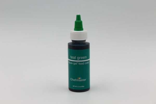 Teal Green Chefmaster liqua Gel for decorating buttercream, cakes and cookies