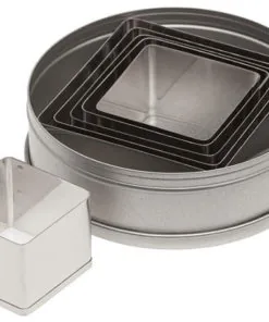 6 Pc. Plain Square Cutter Set