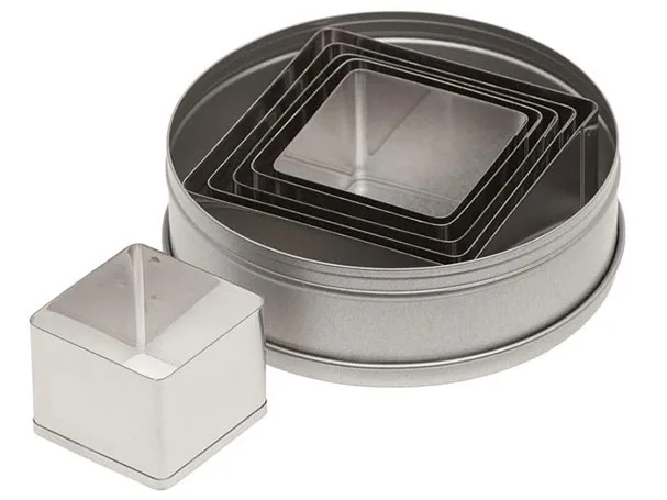 6 Pc. Plain Square Cutter Set