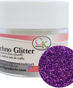 Purple decorating sparkles for cakes and showpieces