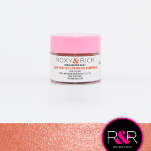 deep rose gold highlighter dust for chocolate and cake decorating