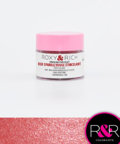 red sparkle highlighter dust for cake decorating