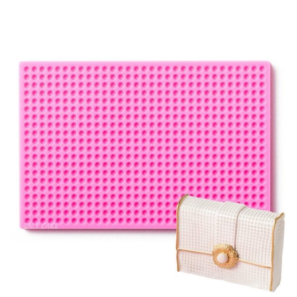 small pearl silicone mat for fondant, chocolate and gumpaste. Perfect to make purses, shoes and texture on cakes.