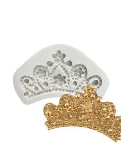 mini tiara to adorn cakes and cupcakes. use with fondant, gumpaste, isomalt and more. purchase on create distribution