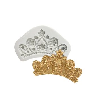 mini tiara to adorn cakes and cupcakes. use with fondant, gumpaste, isomalt and more. purchase on create distribution