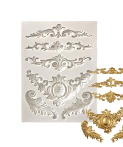 ornate border trim mold for gumpaste, chocolate and fondant. purchase on create distribution