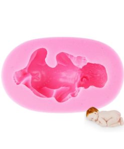 small silicone baby mold for baby shower cakes and congratulation cakes.