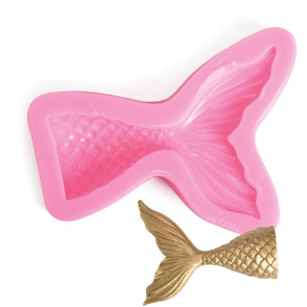 silicone mermaid tail large for fondant. use for lollipops and cakes