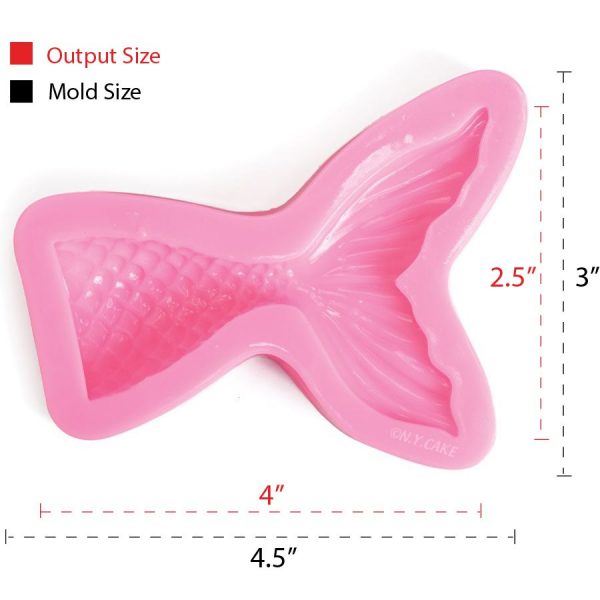 4.5" mermaid tail for cake decoration. purchase at create distribution