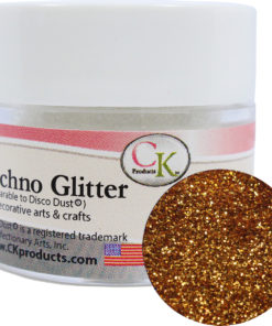 antique gold techno disco glitter for cake decorating.