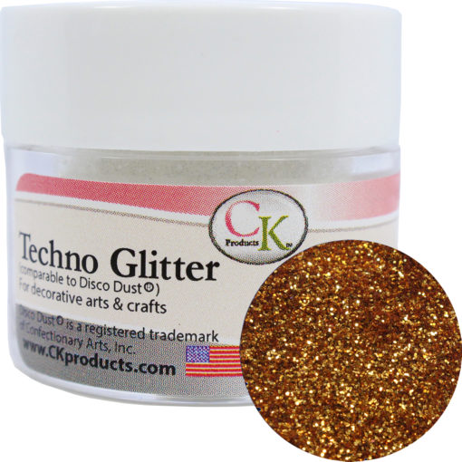 antique gold techno disco glitter for cake decorating.