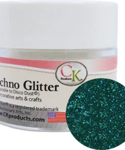 teal disco techno glitter for cake decorating. Non toxic