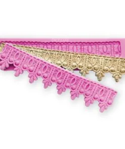lace stlye silicone mold for cake decorating. Use as a border trim mold
