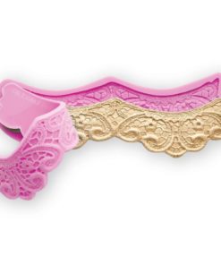 lace silicone mold for cake decorating. USe as a border trim with fondant, sugar paste or chocolate