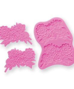 floral silicone mold for cake decorating