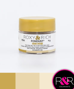 Ivory Fondust available for puchase at Create Distribution. Use with Fondant