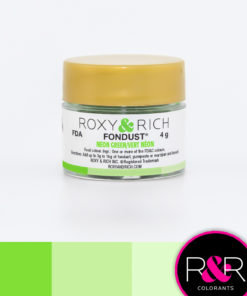 neon green fondust to colour fondant