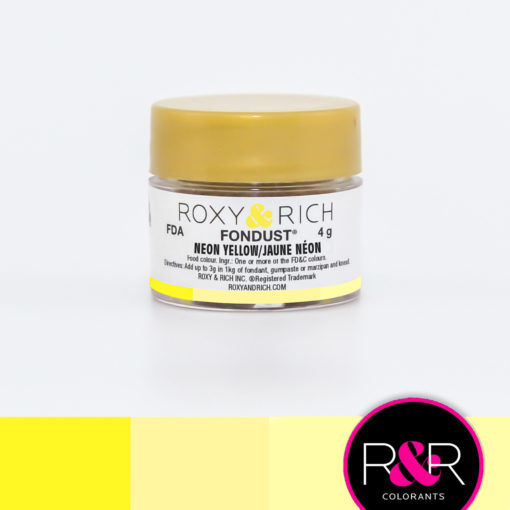 neon yellow fondust for fondant and cake decorating