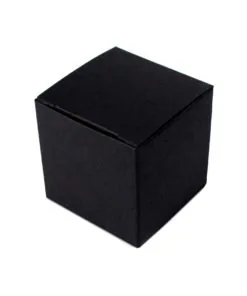 Cube Black Favour Box - 10/Pack