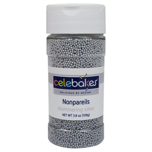 Shimmering Silver Nonpareils, 3.8 oz