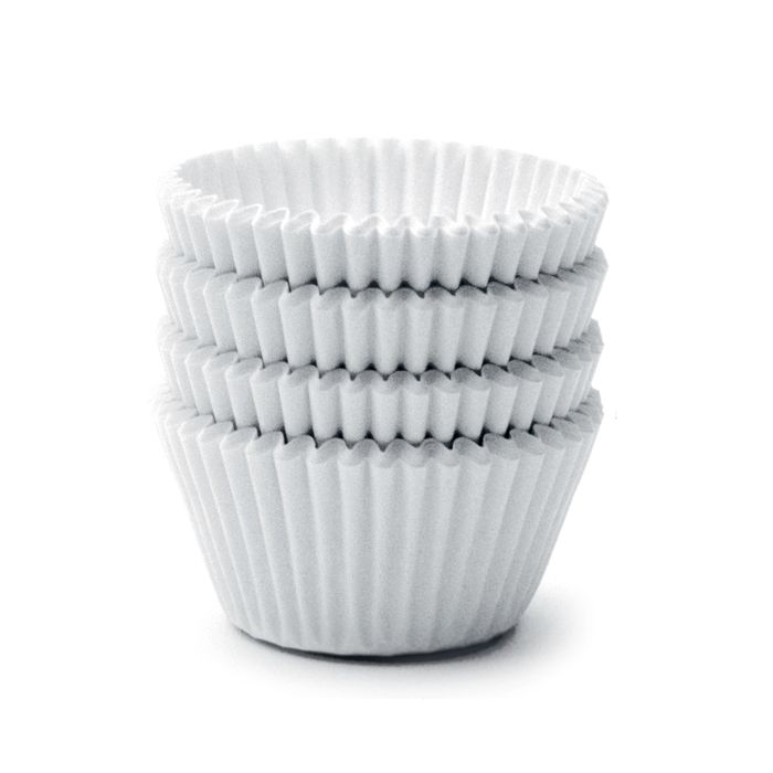 Sleeve White Mini Baking Cups 500/sleeve
