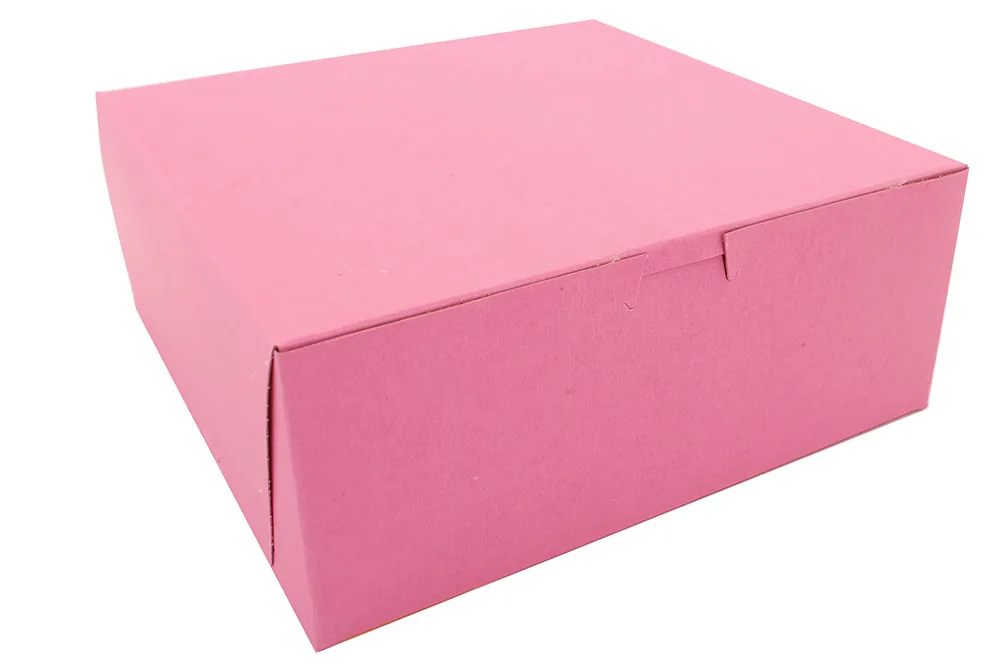 Case-Pink 10x10x4 Bakery Box