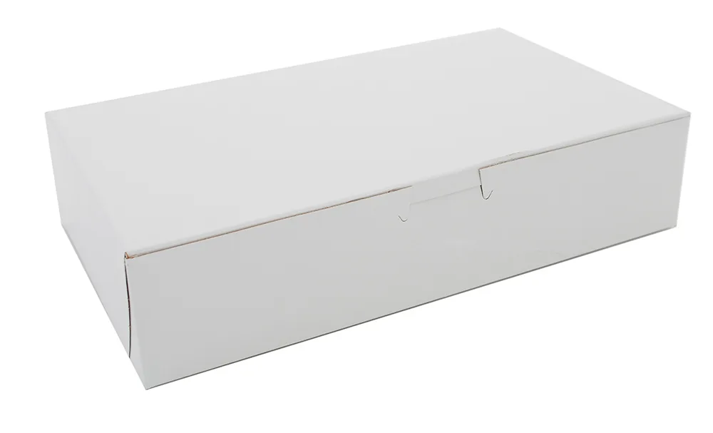 White 10x7x3.5" Bakery/Donut Box - 12 pack
