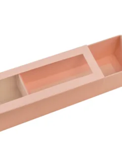 6" Soft Pink Macaron Box with Window Lid
