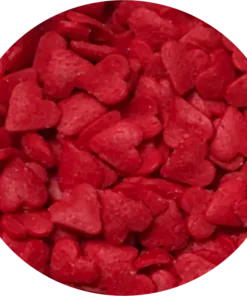 Red Hearts Edible Confetti Quins - 4oz