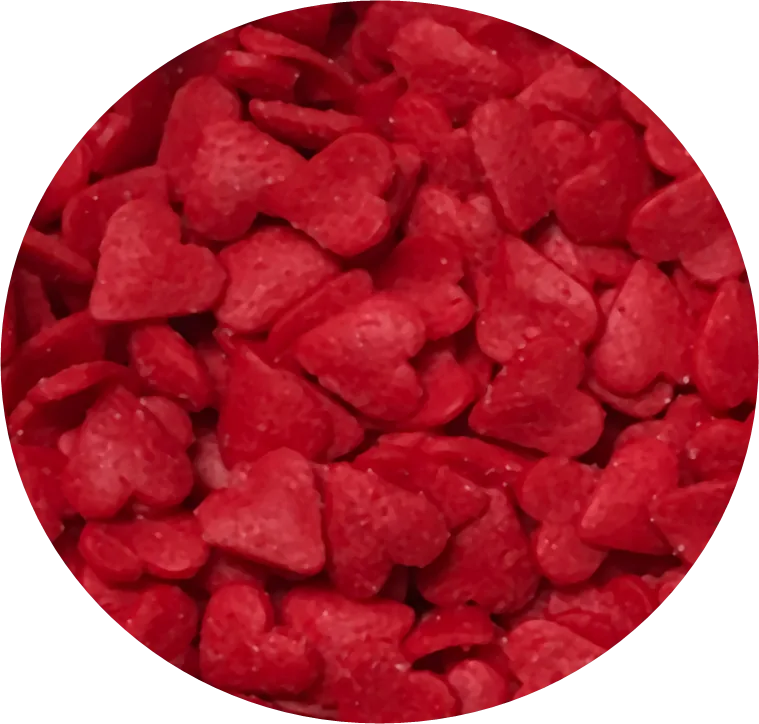 Red Hearts Edible Confetti Quins - 4oz