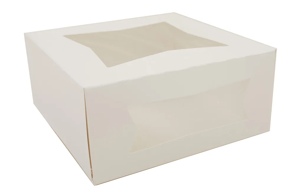 Case-10x10x4 Window White Bakery Box