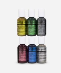 Airbrush food colour 6 metallic color set