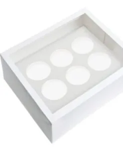 6 Cupcake Box (WINDOW) with insert combo pack   5/Pack