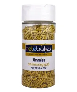 Shimmering Gold Jimmies 3 oz BBD: FEB 2025