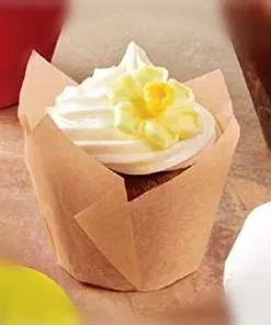 Natural Tulip Baking Cups 100/Pack