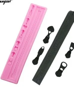 Zipper Silicone mold with 5 sliders