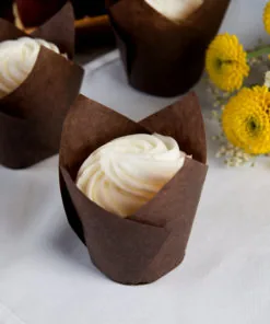 Brown Tulip Baking Cups 100/Pack - Image 2
