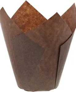 Brown Tulip Baking Cups 100/Pack