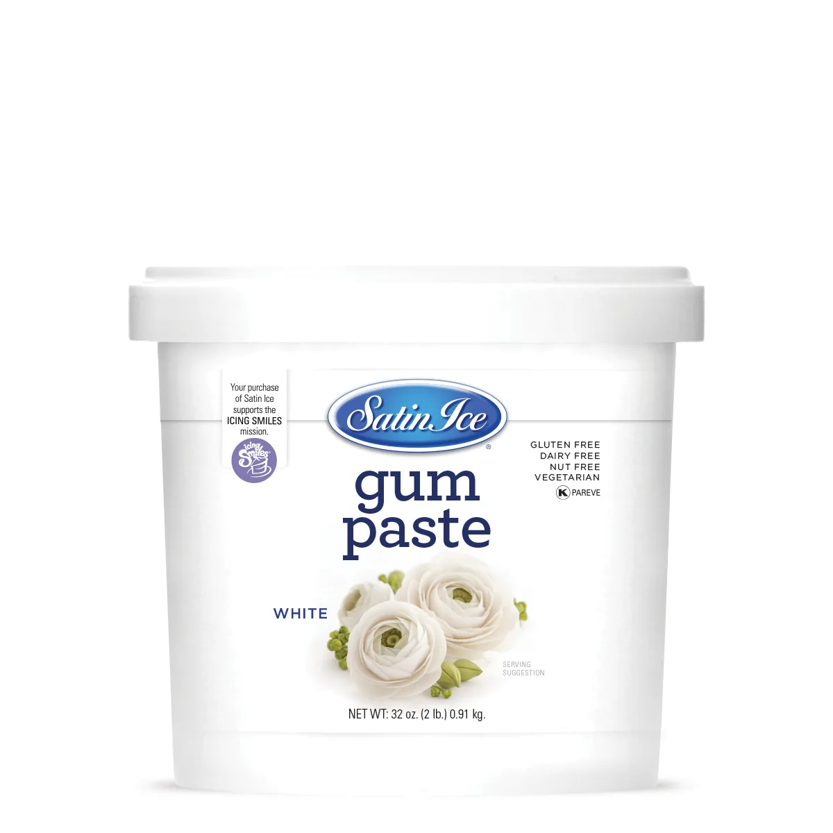 Satin Ice White Gum Paste 907g