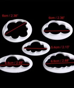 5pc Cloud Plastic Cutters - Image 2
