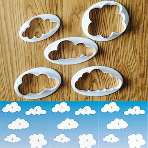 5pc Cloud Plastic Cutters