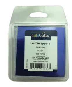 Dark Blue Foil Wrappers 3x3 @125pc
