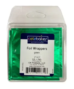 Green Foil Wrappers 3x3 @125pc