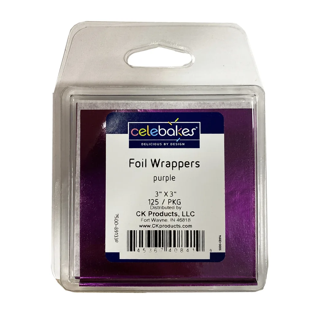 Purple Foil Wrappers 3x3 @125pc