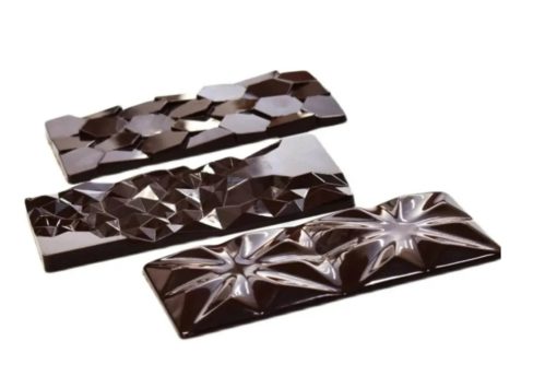 3 Cavity Chocolate Candy Bar Mold Polycarbonate Chocolate Mold Honey/Diamond/Block